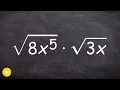 Multiplying Two Radical Expressions Together by Simplifying First