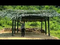 Download Lagu Single Mother Builds Bamboo House Thatch The roof With Plan leaves triệu ghển