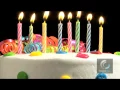Birt ay Cake with Candles - stock