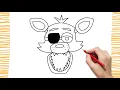 HOW TO DRAW FOXY FNAF STEP BY STEP