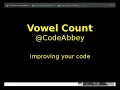 Vowel Count Problem at CodeAbbey - Improving Your Code