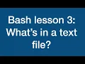 Bash lesson 3 text files