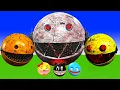 MS PACMAN NEW RED PACMAN VS TWO YELLOW MONSTER PACMAN FIGHTING IN POKEMON