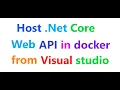 How to host net core WEB API 3 0 in docker from visual studio