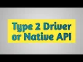 Type 2 Driver or Native API Driver - JDBC