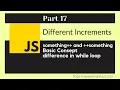 JavaScript Bangla Tutorial Part-17 Latest 2021 JavaScript for beginners different increments
