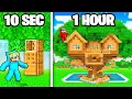 Lagu 10 Seconds vs 1 Hour TREE HOUSE Build Challenge!