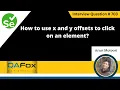 How to use x and y offsets to click on an element Selenium Interview Question