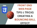 Web Design Project Using HTML and CSS bouncing ball style