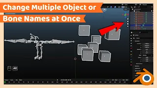 Rename Multiple Object or Bone Names at Once Blender Tutorial