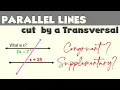 Solving Problems involving PARALLEL LINES CUT BY A TRANSVERSAL Ms Rosette