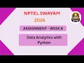 NPTEL Data analytics with python ASSIGNMENT 8 ANSWERS Week 8 JAN 2026