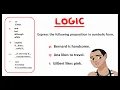 LOGIC WRITE THE COMPOUND PROPOSITION TO SYMBOLIC FORM