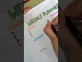 Make a weekly planner in your