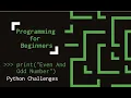 Even and Odd number Python Programming Programming for beginners in Urdu Hindi