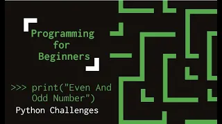 Even and Odd number Python Programming Programming for beginners in Urdu Hindi