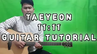  guitar tutorial taeyeon 11 11 qozzie guitar petikan dan chord 