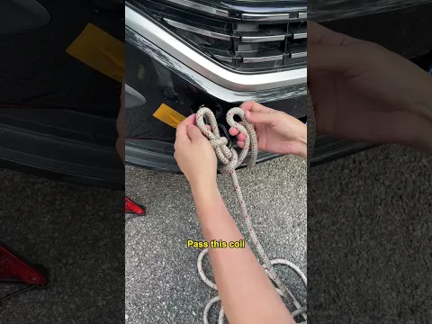 99% of people do not know how to use a tow rope correctly. #car #automobile #carknowledge