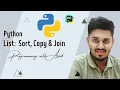 Python Lists Sort Join Copy Explained Bangla Tutorial - Part 8