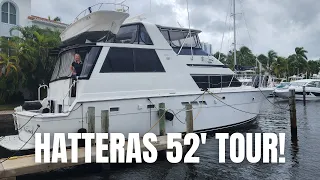 Tour a 1996 Hatteras 52′ in Florida | Boating Journey