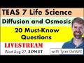 TEAS 7 Science Diffusion and Osmosis Practice Questions