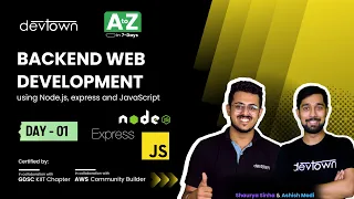 LIVE DAY 01 - Backend Web Development using Node js express and JavaScript COMPLETE in 7