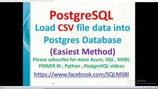 Postgresql Tutorials Load csv file into postgresql postgresql import csv file data