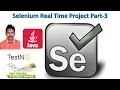 Selenium Live Project 3 Real Time Project Testing using Selenium Java and TestNG G C Reddy