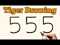 Download Lagu Easy Tiger Drawing - Step By Step | How to draw a Tiger From number 555