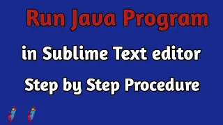 How to Run Java Code in Sublime Text Editor Java code program in Sublime text editor
