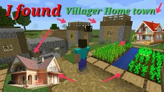 I FOUND VILLAGER VILLAGE in mcpe -