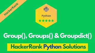 HackerRank Group Groups Groupdict problem solution in Python Python problems solutions
