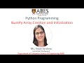 Numpy Array Creation and Initialization Python Programming ABES Engineering College Ghaziabad