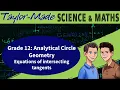 Analytical Circle Geometry Grade 12 equations of intersecting tangents