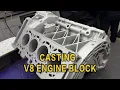 Casting V8 engine block