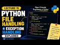 Python File Handling Exception Handling Lecture 15