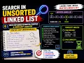Lecture 16 Search In Unsorted Linked List With Explained Algorithm Examples Complexity Analysis