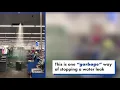 Walmart workers make a hilarious attempt at stopping a leak