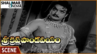 sri krishna pandaveeyam movie duryodhana angry on draupadi for teasing him 