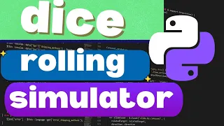 Dice Rolling Simulator Game in Python Python Beginner Project