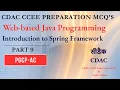 CDAC PGCP-AC CCEE Preparation MCQ s WJP Introduction to Spring Framework Part 9