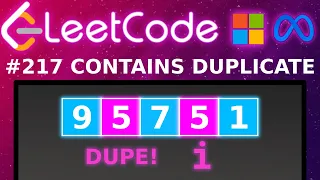 Animated LeetCode 217 Contains Duplicate Blind 75 HashSet
