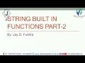 C String Builtin Functions Part-2 with example In Gujarati By Jay Fuletra