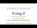 C Programming 22 Using If statement