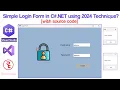 How to Create a Simple Login Form in C NET using Visual Studio 2022 With Source Code