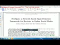 IEEE 2017-2018 JAVA PROJECTS NetSpam a Network based Spam Detection