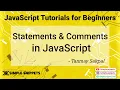 5 - Statements Comments in JavaScript JavaScript Programming Tutorials for Beginners