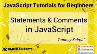 5 - Statements Comments in JavaScript JavaScript Programming Tutorials for Beginners