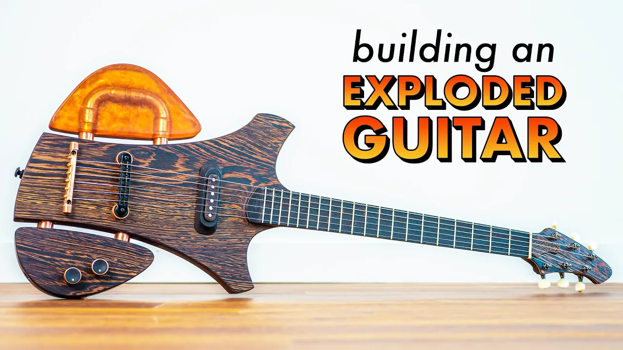 I Built an “EXPLODED” GUITAR out of EPOXY RESIN and COPPER PIPE
