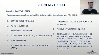 AULA 17.1 - METAR E SPECI - METEOROLOGIA AERONÁUTICA - PILOTO PRIVADO DE AVIÃO
